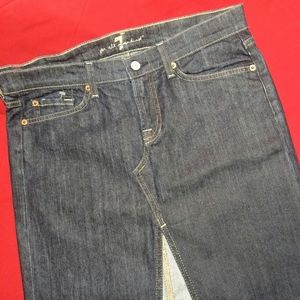 🐝 7 FOR ALL MANKIND DARK WASH DENIM SKIRT 29